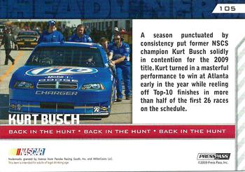 2010 Press Pass #105 Kurt Busch Back