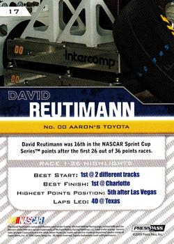 2010 Press Pass #17 David Reutimann Back