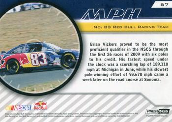 2010 Press Pass #67 Brian Vickers' Car Back