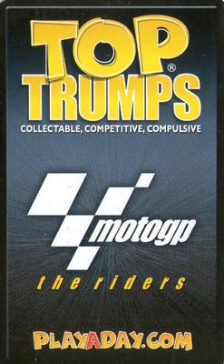 2004 Top Trumps Moto GP The Riders (1st Edition) #NNO Jeremy McWilliams Back