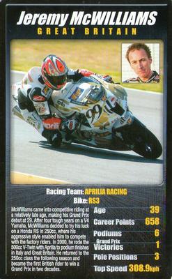 2004 Top Trumps Moto GP The Riders (1st Edition) #NNO Jeremy McWilliams Front
