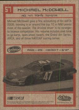 2010 Wheels Element #57 Michael McDowell Back