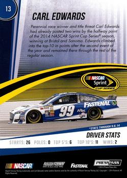 2015 Press Pass Cup Chase #13 Carl Edwards Back