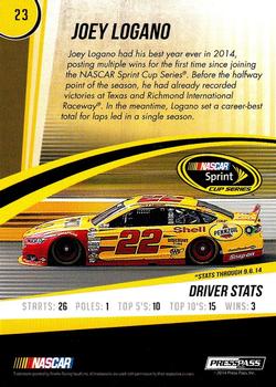 2015 Press Pass Cup Chase #23 Joey Logano Back