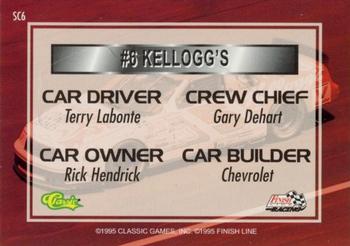 1995 Finish Line - Standout Cars #SC6 Terry Labonte's Car Back