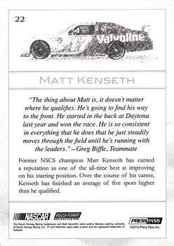 2010 Press Pass Eclipse #22 Matt Kenseth Back