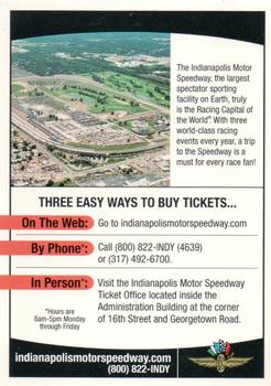 2008 Indianapolis Motor Speedway #NNO Indianapolis Motor Speedway Info Back