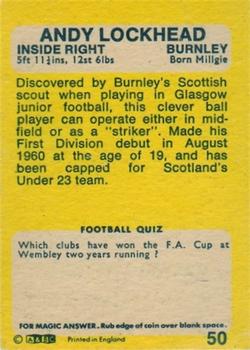 1968-69 A&BC Chewing Gum #50 Andy Lochhead Back