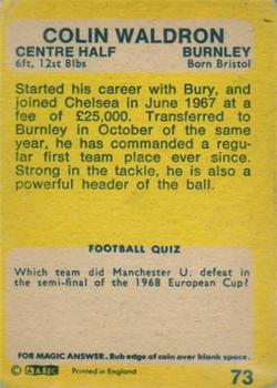 1968-69 A&BC Chewing Gum #73 Colin Waldron Back