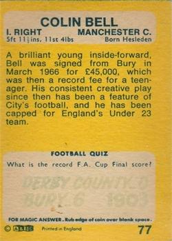 1968-69 A&BC Chewing Gum #77 Colin Bell Back