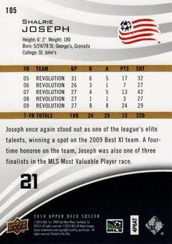 2010 Upper Deck MLS #105 Shalrie Joseph Back