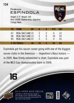 2010 Upper Deck MLS #134 Fabian Espindola Back