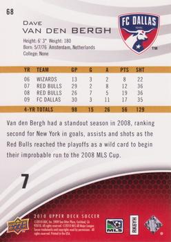 2010 Upper Deck MLS #68 Dave van den Bergh Back
