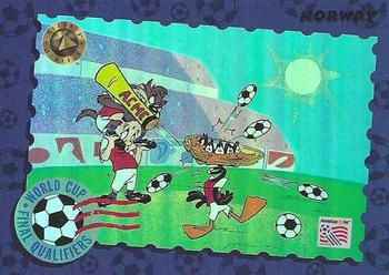 1994 Upper Deck World Cup Toons - World Cup Final Qualifiers Holograms #Q20 Norway Front