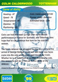 1999 Pro Match #44 Colin Calderwood Back