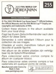 2002 Panini World Cup Stickers #255 Kim Do-Hoon Back