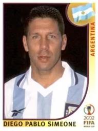 2002 Panini World Cup Stickers #393 Diego Simeone Front