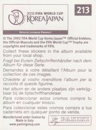2002 Panini World Cup Stickers #213 Li Ming Back