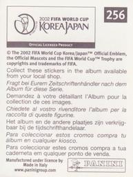2002 Panini World Cup Stickers #256 Seol Ki-Hyeon Back