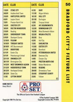 1991-92 Pro Set Fixtures #50 Robbie James Back
