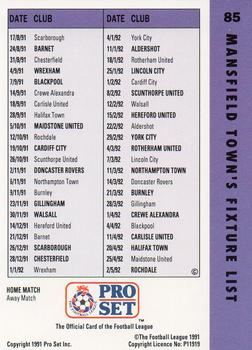 1991-92 Pro Set Fixtures #85 George Foster Back