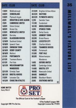 1991-92 Pro Set Fixtures #35 Bruce Rioch Back