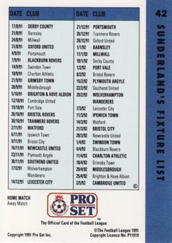 1991-92 Pro Set Fixtures #42 Marco Gabbiadini  Back