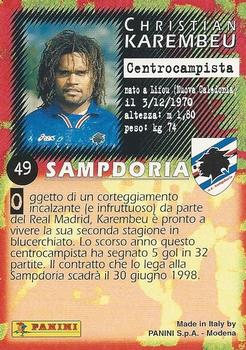 1997 Panini Calcio Serie A #49 Christian Karembeu Back