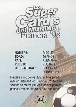 1998 Los Super Cards Del Mundial Francia #44 Karlheinz Riedle Back