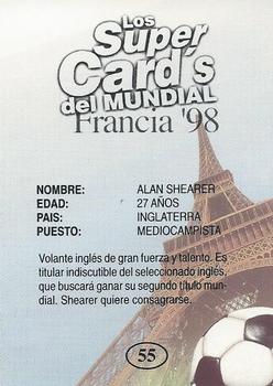 1998 Los Super Cards Del Mundial Francia #55 Alan Shearer Back