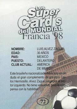 1998 Los Super Cards Del Mundial Francia #72 Luis Roberto Alves Back