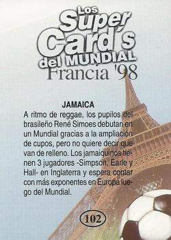 1998 Los Super Cards Del Mundial Francia #102 Jamaica Back