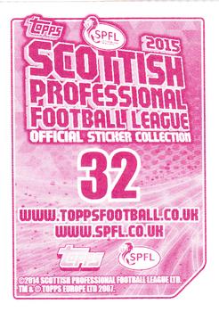2014-15 Topps SPFL Stickers #32 Scott Brown Back