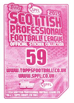 2014-15 Topps SPFL Stickers #59 Keith Watson Back
