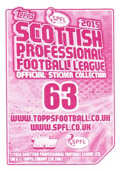 2014-15 Topps SPFL Stickers #63 John Rankin Back