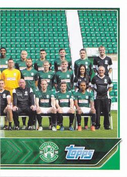 2014-15 Topps SPFL Stickers #274 Hibernian Team Group Front