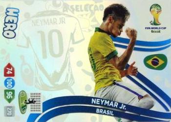 2014 Panini Adrenalyn XL FIFA World Cup Brazil - Update Set 2 #NNO Neymar Jr Front