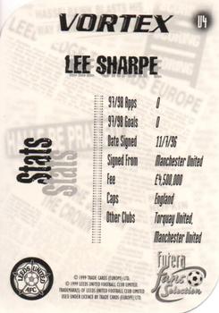 1999 Futera Leeds United Fans' Selection - Vortex #V4 Lee Sharpe Back