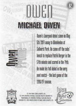 1999 Futera Liverpool Fans' Selection - Foil #82 Michael Owen Back