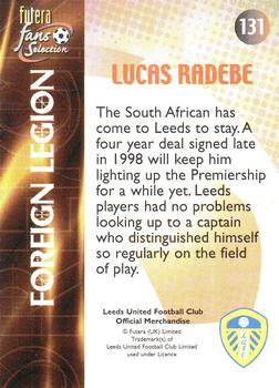 2000 Futera Fans Selection Leeds United - Foil #131 Lucas Radebe Back