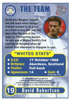 1997-98 Futera Leeds United Fans' Selection #19 David Robertson Back
