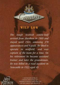 1999 Futera Platinum Newcastle United Greatest #NNO Wilf Low Back