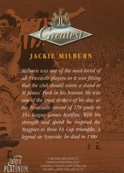 1999 Futera Platinum Newcastle United Greatest #NNO Jackie Milburn Back