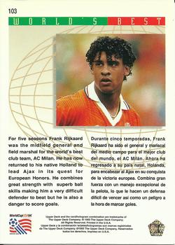1993 Upper Deck World Cup Preview (English/Spanish) #103 Frank Rijkaard Back
