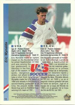 1993 Upper Deck World Cup Preview (English/Spanish) #11 Eric Wynalda Back