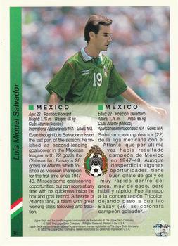 1993 Upper Deck World Cup Preview (English/Spanish) #46 Luis Miguel Salvador Back