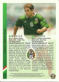 1993 Upper Deck World Cup Preview (English/Spanish) #38 Alberto Garcia Aspe Back