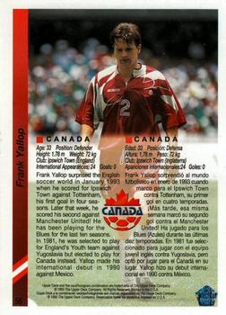 1993 Upper Deck World Cup Preview (English/Spanish) #56 Frank Yallop Back