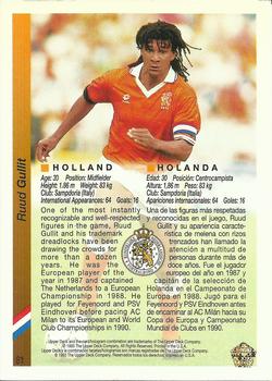 1993 Upper Deck World Cup Preview (English/Spanish) #81 Ruud Gullit Back