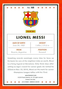 2015 Donruss #68 Lionel Messi Back